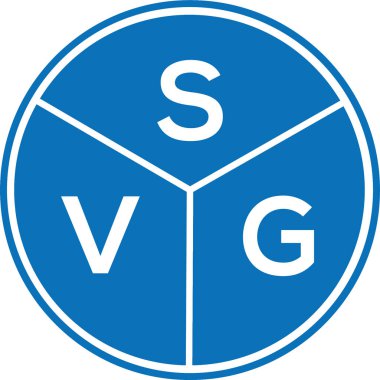 Beyaz arkaplanda SVG harf logosu tasarımı. SVG yaratıcı harflerin baş harfleri logo kavramı. SVG harf tasarımı.