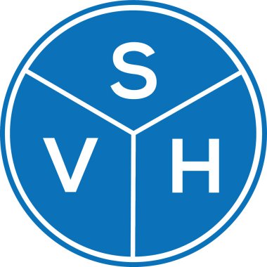 Beyaz arkaplanda SVH harf logosu tasarımı. SVH yaratıcı harflerin baş harfleri logo kavramı. SVH harf tasarımı.