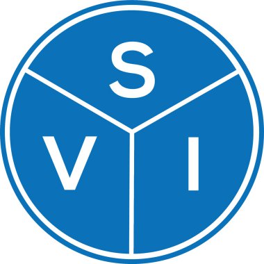 Beyaz arka planda SVI harf logosu tasarımı. SVI yaratıcı harflerin baş harfleri logo kavramı. SVI harf tasarımı.
