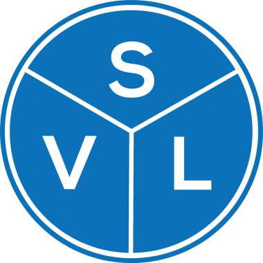 Beyaz arkaplanda SVL harf logosu tasarımı. SVL yaratıcı harflerin baş harfleri logo kavramı. SVL harf tasarımı.