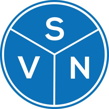 Beyaz arkaplanda SVN harf logosu tasarımı. SVN yaratıcı harflerin baş harfleri logo kavramı. SVN harf tasarımı.
