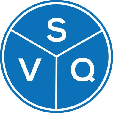 Beyaz arka planda SVQ harf logosu tasarımı. SVQ yaratıcı harflerin baş harfleri logo kavramı. SVQ harf tasarımı.