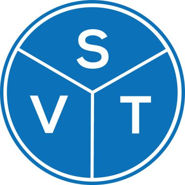 Beyaz arkaplanda SVT harf logosu tasarımı. SVT yaratıcı harflerin baş harfleri logo kavramı. SVT harf tasarımı.