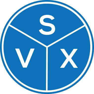 Beyaz arkaplanda SVX harf logosu tasarımı. SVX yaratıcı harflerin baş harfleri logo kavramı. SVX harf tasarımı.