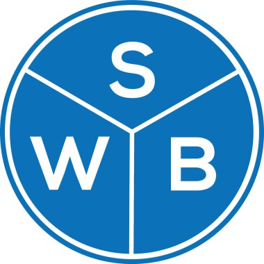 Beyaz arka planda SBD harf logosu tasarımı. SWB yaratıcı harflerin baş harfleri logo kavramı. SvB harf tasarımı.