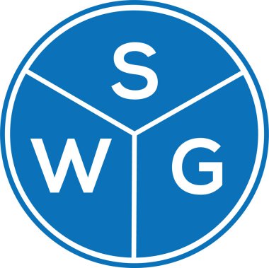 Beyaz arka planda SWG harfi logo tasarımı. SWG yaratıcı harf logosu konsepti. SWG harf tasarımı.