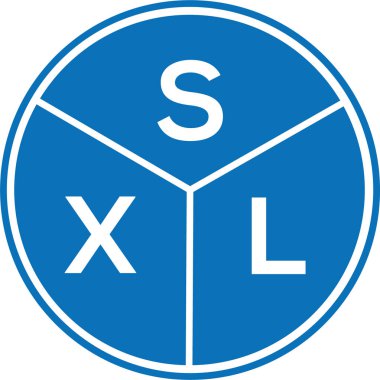 Beyaz arkaplanda SXL harf logosu tasarımı. SXL yaratıcı harflerin baş harfleri logo kavramı. SXL harf tasarımı.