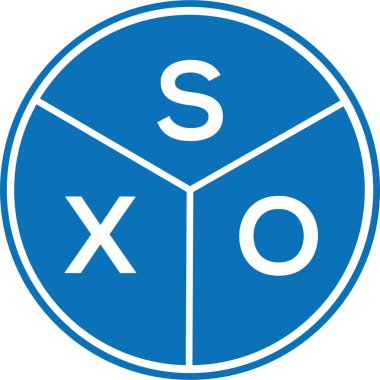 Beyaz arkaplanda SXO harf logosu tasarımı. SXO yaratıcı harflerin baş harfleri logo kavramı. SXO harf tasarımı.