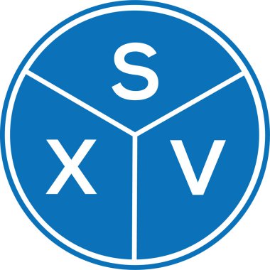 Beyaz arkaplanda SXV harf logosu tasarımı. SXV yaratıcı harflerin baş harfleri logo kavramı. SXV harf tasarımı.