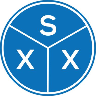 Beyaz arkaplanda SXX harf logosu tasarımı. SXX yaratıcı harflerin baş harfleri logo kavramı. SXX harf tasarımı.