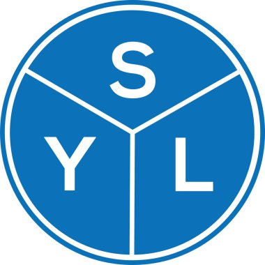 Beyaz arkaplanda SYL harf logosu tasarımı. SYL yaratıcı harflerin baş harfleri logo kavramı. SYL harf tasarımı.