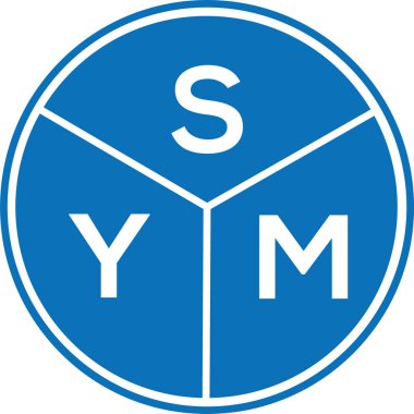 Beyaz arkaplanda SYM harf logosu tasarımı. SYM yaratıcı harflerin baş harfleri logo kavramı. SYM harf tasarımı.