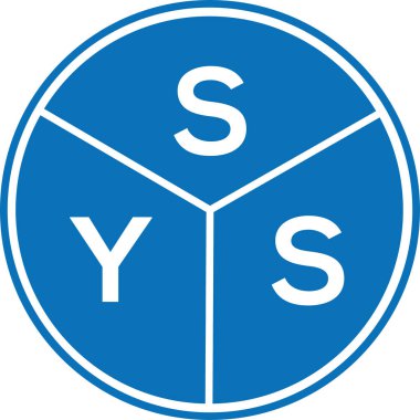 Beyaz arkaplanda SYS harfi logo tasarımı. SYS yaratıcı harflerin baş harfleri logo kavramı. SYS harf tasarımı.