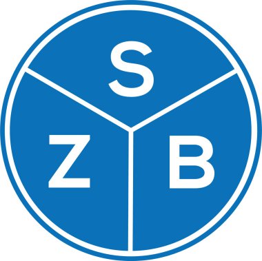 Beyaz arkaplanda SZB harfi logo tasarımı. SZB yaratıcı harflerin baş harfleri logo kavramı. SZB harf tasarımı.