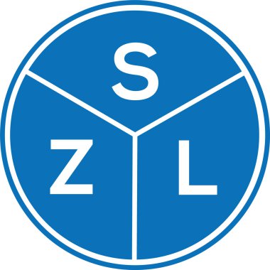 Beyaz arkaplanda SZL harf logosu tasarımı. SZL yaratıcı harflerin baş harfleri logo kavramı. SZL harf tasarımı.