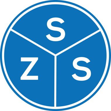 Beyaz arkaplanda SZS harf logosu tasarımı. SZS yaratıcı harf logosu konsepti. SZS harf tasarımı.
