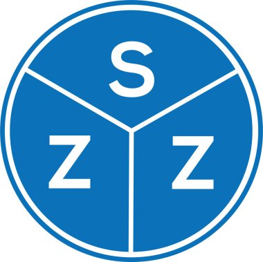 Beyaz arkaplanda SZZ harf logosu tasarımı. SZZ yaratıcı harf logosu konsepti. SZZ harf tasarımı.