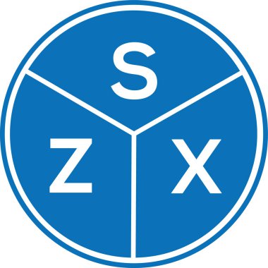 Beyaz arkaplanda SZX harf logosu tasarımı. SZX yaratıcı harflerin baş harfleri logo kavramı. SZX harf tasarımı.