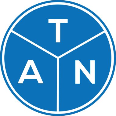 Beyaz arkaplanda TAN harf logosu tasarımı. TAN yaratıcı harfler logosu konsepti. TAN harf tasarımı.