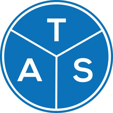 Beyaz arka planda TAS harf logosu tasarımı. TAS yaratıcı harfler logosu konsepti. TAS harf tasarımı.