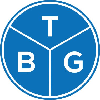 Beyaz arkaplanda TBG harf logosu tasarımı. TBG yaratıcı harflerin baş harfleri logo kavramı. TBG harf tasarımı.