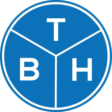 Beyaz arka planda TBH harf logosu tasarımı. TBH yaratıcı harflerin baş harfleri logo kavramı. TBH harf tasarımı.