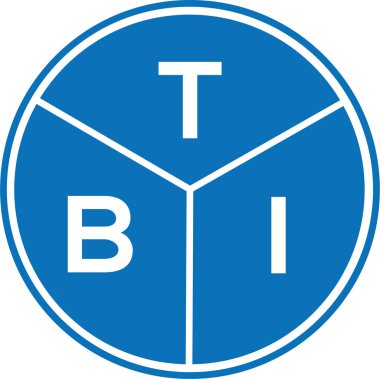 Beyaz arka planda TBI harf logosu tasarımı. TBI yaratıcı harfler logosu konsepti. TBI harf tasarımı.