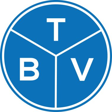 Beyaz arka planda TBV harf logosu tasarımı. TBV yaratıcı harflerin baş harfleri logo kavramı. TBV harf tasarımı.