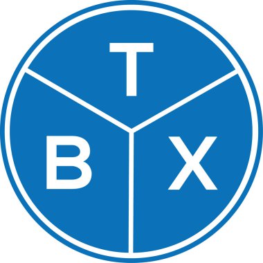 Beyaz arka planda TBX harfli logo tasarımı. TBX yaratıcı harflerin baş harfleri logo kavramı. TBX harf tasarımı.