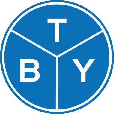 Beyaz arka planda TBY harfi logo tasarımı. TBY yaratıcı harflerin baş harfleri logo kavramı. TBY harf tasarımı.