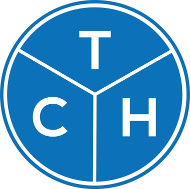 Beyaz arka planda TCH harfi logo tasarımı. TCH yaratıcı harf logosu konsepti. TCH harf tasarımı.