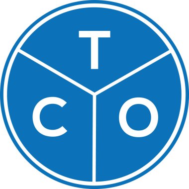 Beyaz arka planda TCO harf logosu tasarımı. TCO yaratıcı harflerin baş harfleri logo kavramı. TCO harf tasarımı.