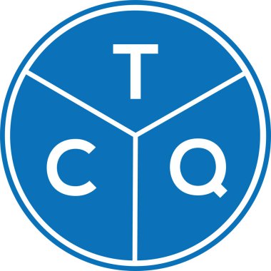 Beyaz arka planda TCQ harf logosu tasarımı. TCQ yaratıcı harflerin baş harfleri logo kavramı. TCQ harf tasarımı.