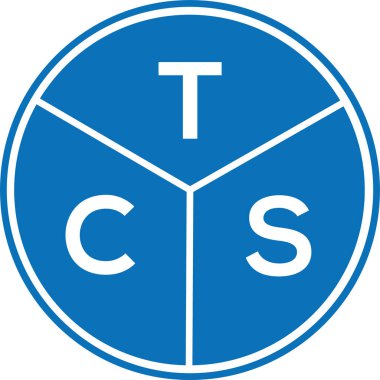 Beyaz arka planda TCS harf logosu tasarımı. TCS yaratıcı harflerin baş harfleri logo kavramı. TCS harf tasarımı.