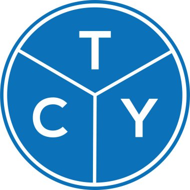 Beyaz arkaplanda TCY harf logosu tasarımı. TCY yaratıcı harflerin baş harfleri logo kavramı. TCY harf tasarımı.