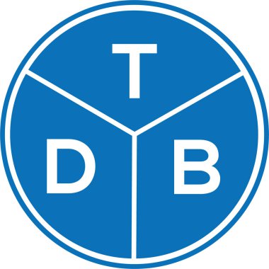 Beyaz arka planda TDB harfi logo tasarımı. TDB yaratıcı harflerin baş harfleri logo kavramı. TDB harf tasarımı.