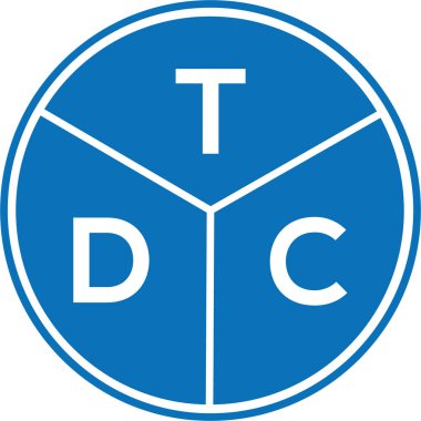 Beyaz arka planda TDC harf logosu tasarımı. TDC yaratıcı harflerin baş harfleri logo kavramı. TDC harf tasarımı.