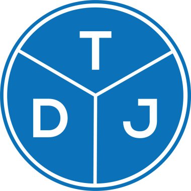 Beyaz arka planda TDJ harf logosu tasarımı. TDJ yaratıcı harflerin baş harfleri logo konsepti. TDJ harf tasarımı.