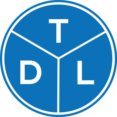 Beyaz arkaplanda TDL harf logosu tasarımı. TDL yaratıcı harflerin baş harfleri logo kavramı. TDL harf tasarımı.