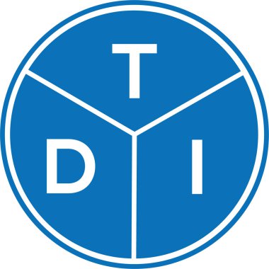 Beyaz arka planda TDI mektup logosu tasarımı. TDI yaratıcı harf logosu konsepti. TDI harf tasarımı.