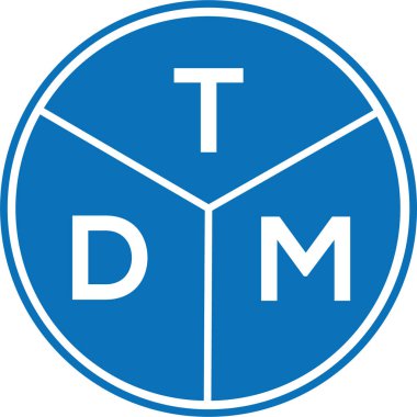 Beyaz arkaplanda TDM harf logosu tasarımı. TDM yaratıcı harflerin baş harfleri logo kavramı. TDM harf tasarımı.