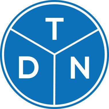 Beyaz arka planda TDN harf logosu tasarımı. TDN yaratıcı harflerin baş harfleri logo kavramı. TDN harf tasarımı.