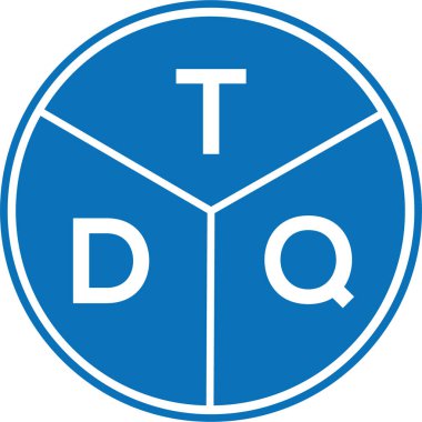 Beyaz arka planda TDQ harf logosu tasarımı. TDQ yaratıcı harflerin baş harfleri logo kavramı. TDQ harf tasarımı.