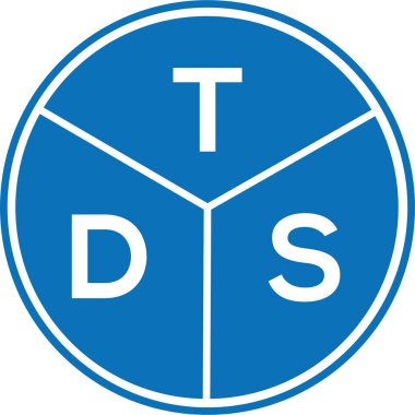 Beyaz arka planda TDS harfi logo tasarımı. TDS yaratıcı harfler logosu konsepti. TDS harf tasarımı.