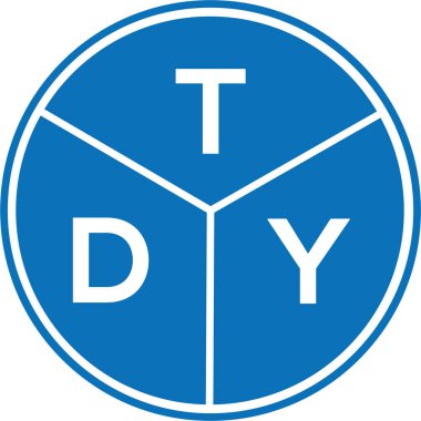 Beyaz arka planda TDY mektup logosu tasarımı. Yaratıcı harflerin baş harfleri logo konsepti. TDY harf tasarımı.