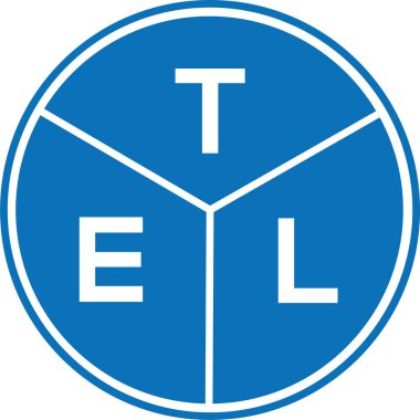 Beyaz arkaplanda TEL harf logosu tasarımı. TEL yaratıcı harflerin baş harfleri logo kavramı. TEL harf tasarımı.