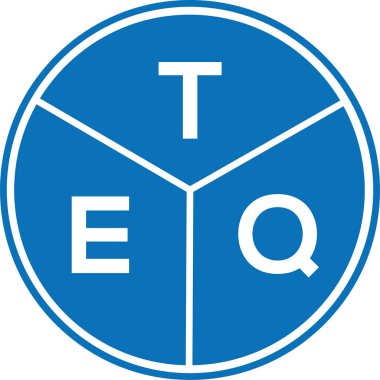 Beyaz arkaplanda TEQ harfi logo tasarımı. TEQ yaratıcı harflerin baş harfleri logo kavramı. TEQ harf tasarımı.