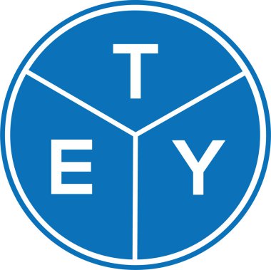 Beyaz arka planda TEY harfi logo tasarımı. TEY yaratıcı harf logosu konsepti. TEY harf tasarımı.