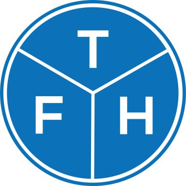 Beyaz arka planda TFH harf logosu tasarımı. TFH yaratıcı harflerin baş harfleri logo kavramı. TFH harf tasarımı.