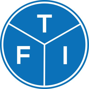 Beyaz arka planda TFI harf logosu tasarımı. TFI yaratıcı harf logosu konsepti. TFI harf tasarımı.